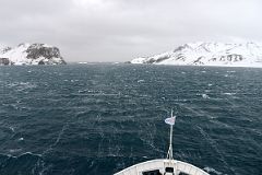 08 Sailing Out Of Port Foster Deception Island On Quark Expeditions Antarctica Cruise Ship